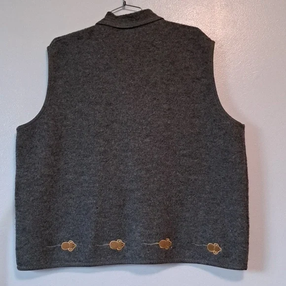 Lisa International Wool cat and mouse vest 3X gray - Picture 5 of 5